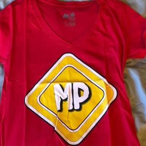 Comfortable womans Mr. Pies v- neck tee shirt